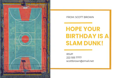 Free Printable Basketball Card Template to Edit Online