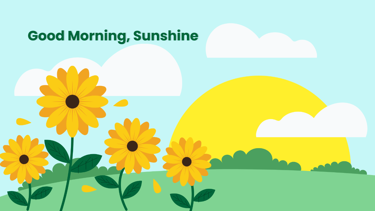 Good Morning Sunflower Wallpaper Template