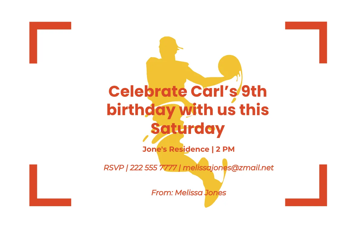 Free Elegant Basketball Card Template to Edit Online