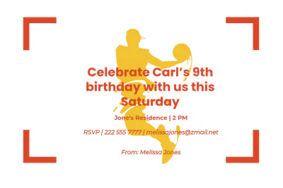Free Elegant Basketball Card Template to Edit Online