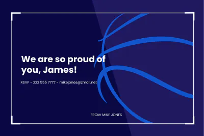 Free Basketball Player Card Template to Edit Online