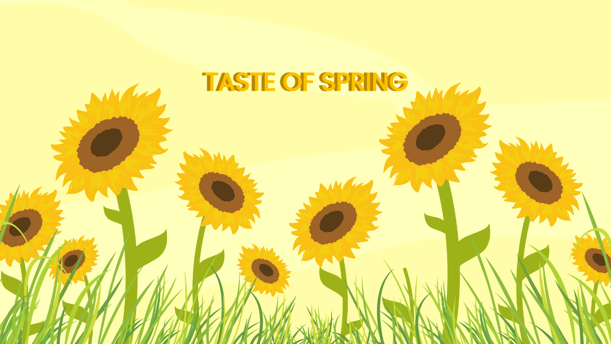 Spring Sunflower Wallpaper Template