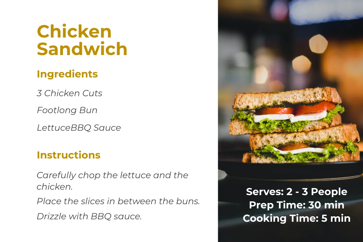 Free Simple Kitchen Recipe Card Template to Edit Online