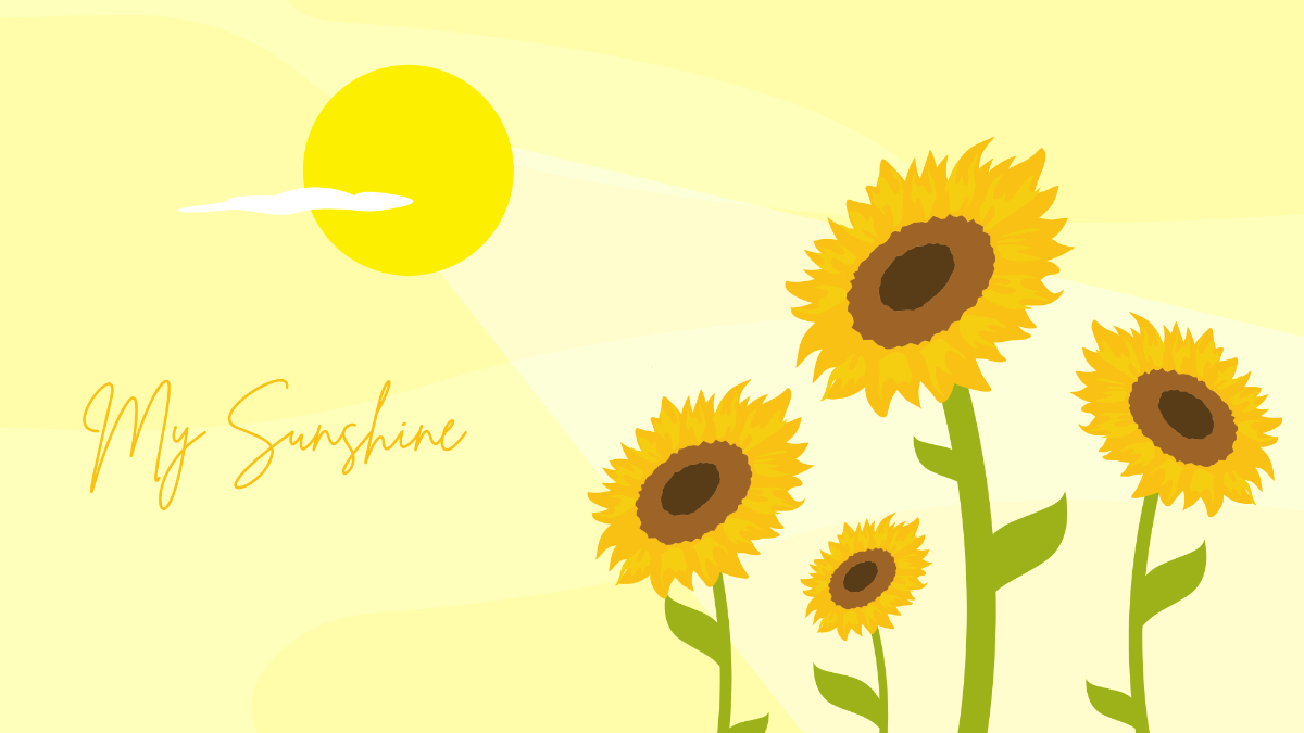 Sunny Sunflower Wallpaper Template