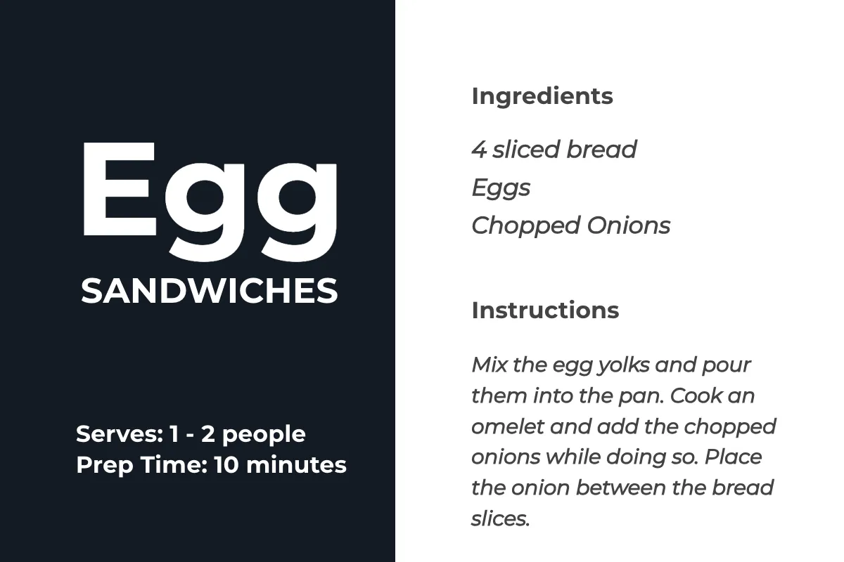 Free Minimal Kitchen Recipe Card Template to Edit Online