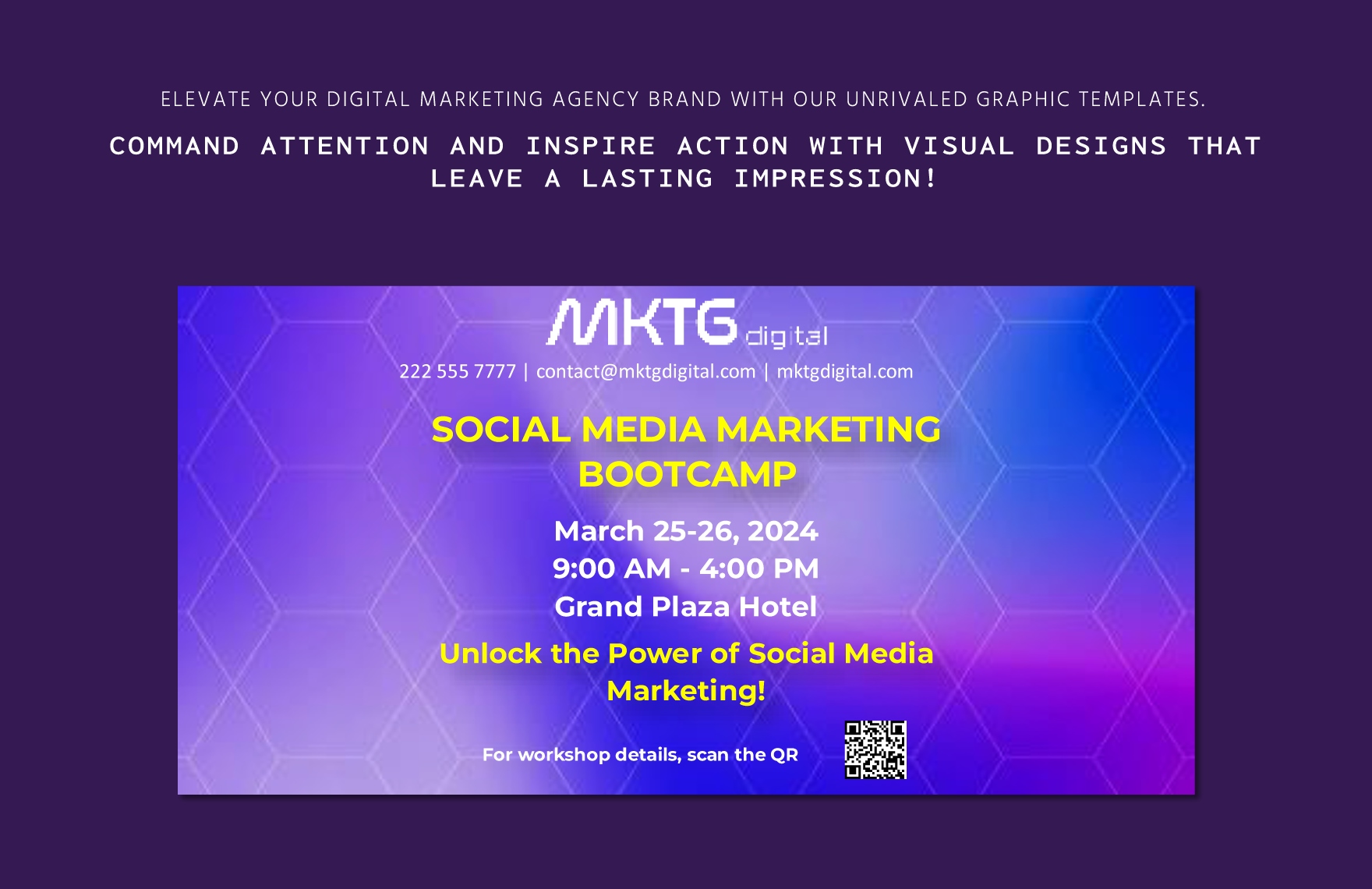 Digital Marketing Agency Backdrop Event Banner Template