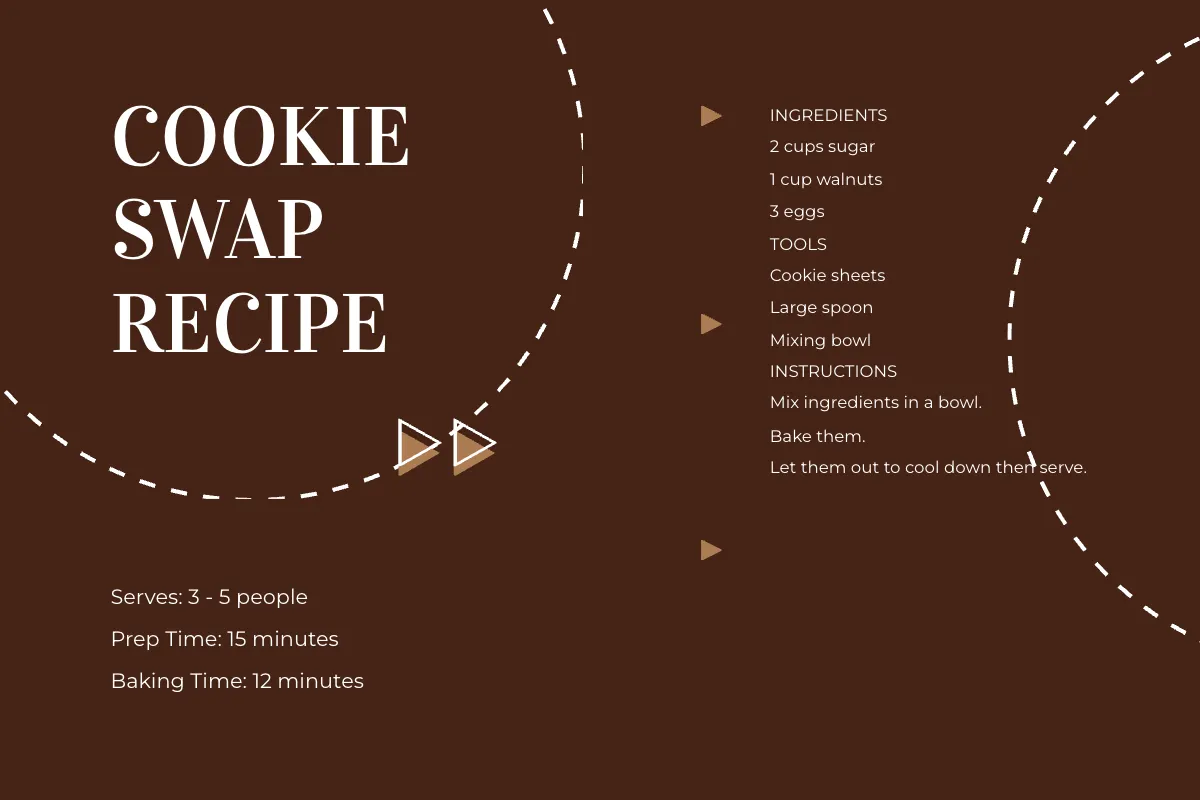 Free Cookie Swap Recipe Card Template to Edit Online