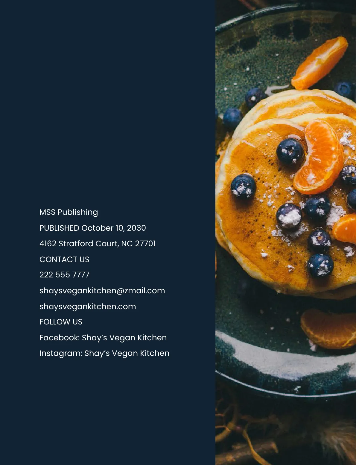 Free Online Vegetarian Cookbook Template to Edit Online