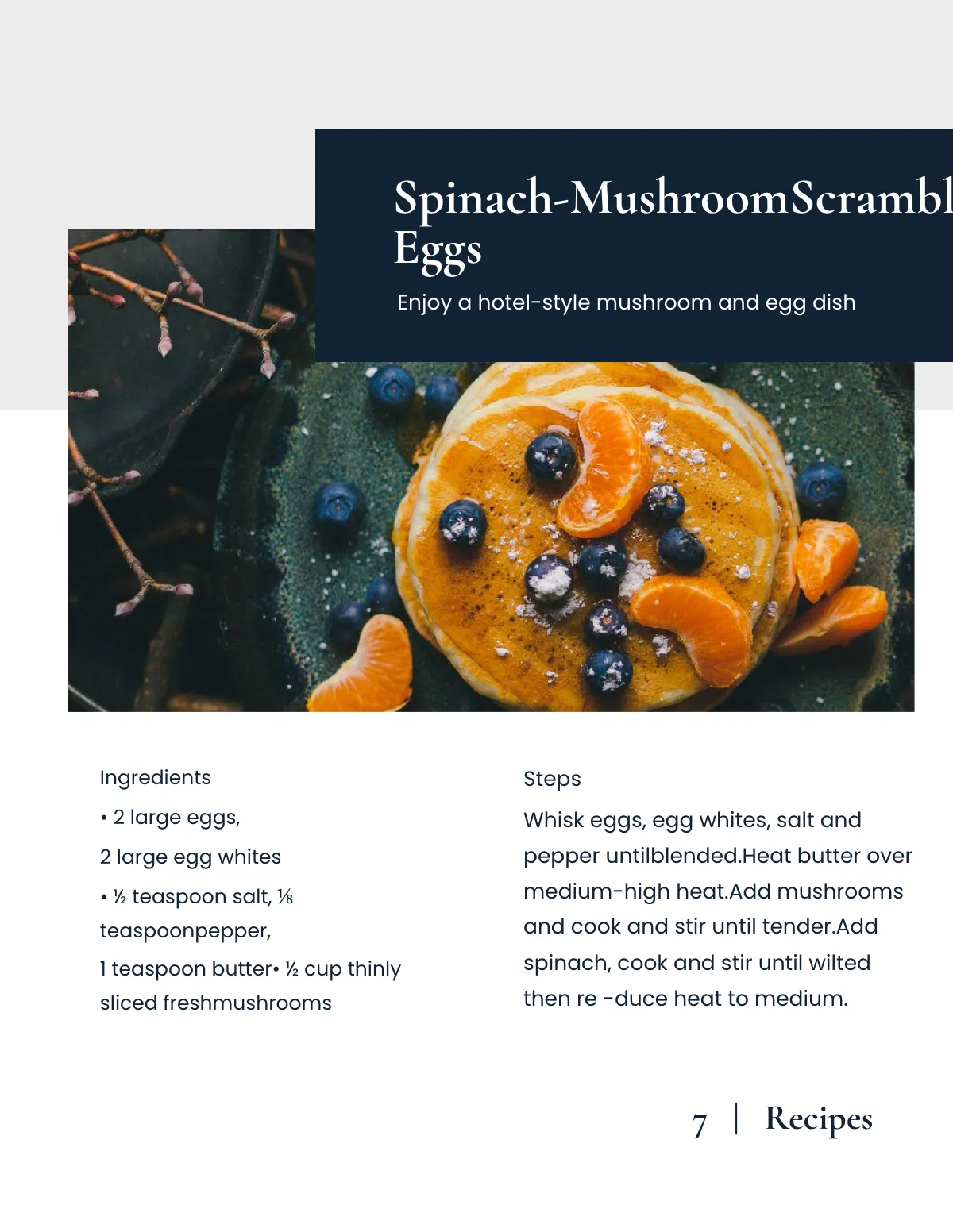 Free Online Vegetarian Cookbook Template to Edit Online