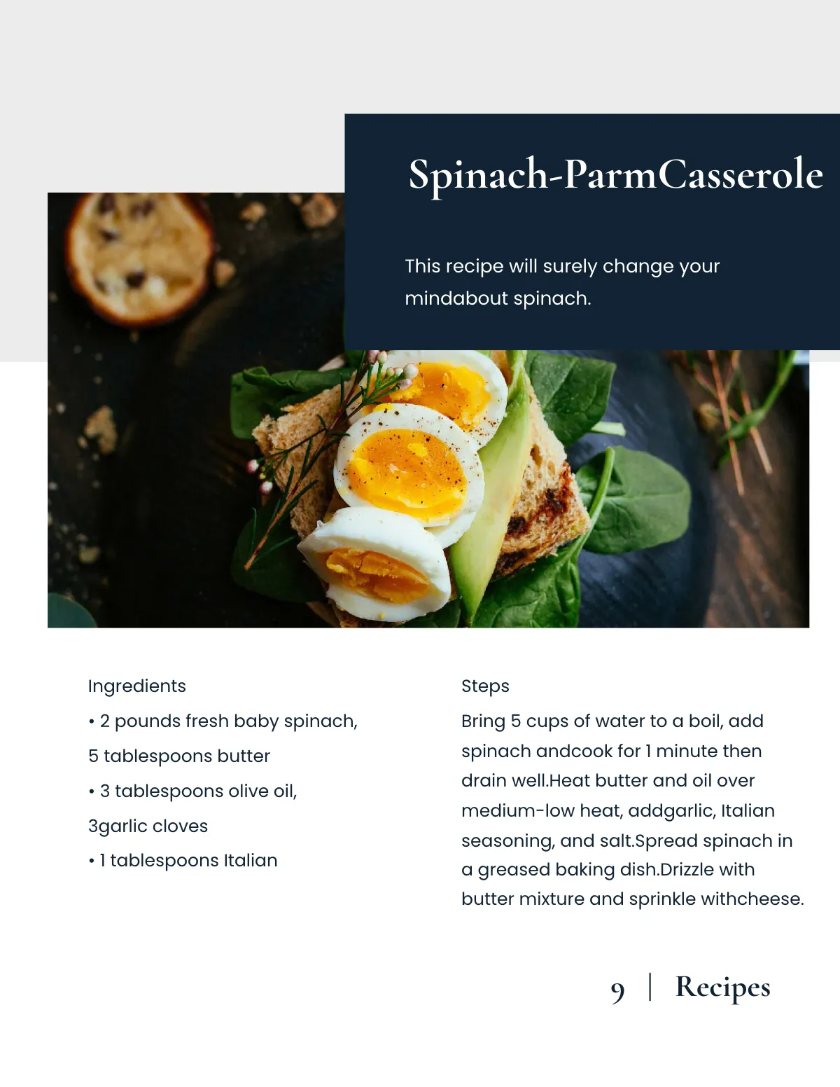 Free Online Vegetarian Cookbook Template to Edit Online
