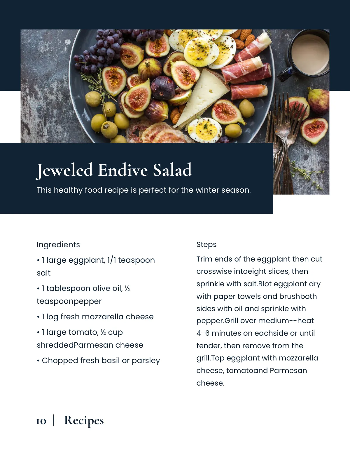 Free Online Vegetarian Cookbook Template to Edit Online