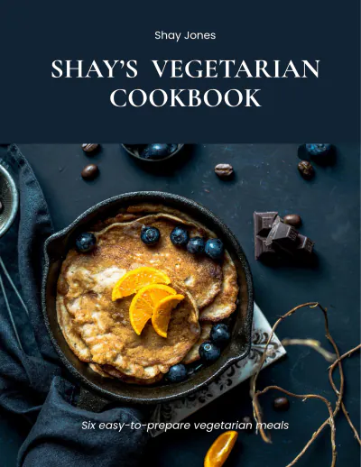 Free Online Vegetarian Cookbook Template to Edit Online