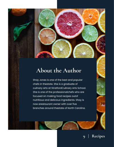 Free Online Vegetarian Cookbook Template to Edit Online