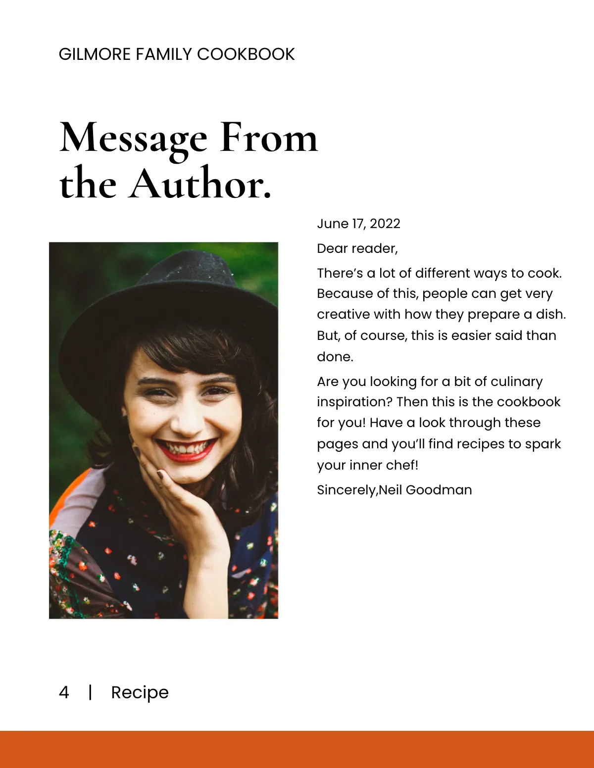 Free Creative Online Cookbook Template to Edit Online