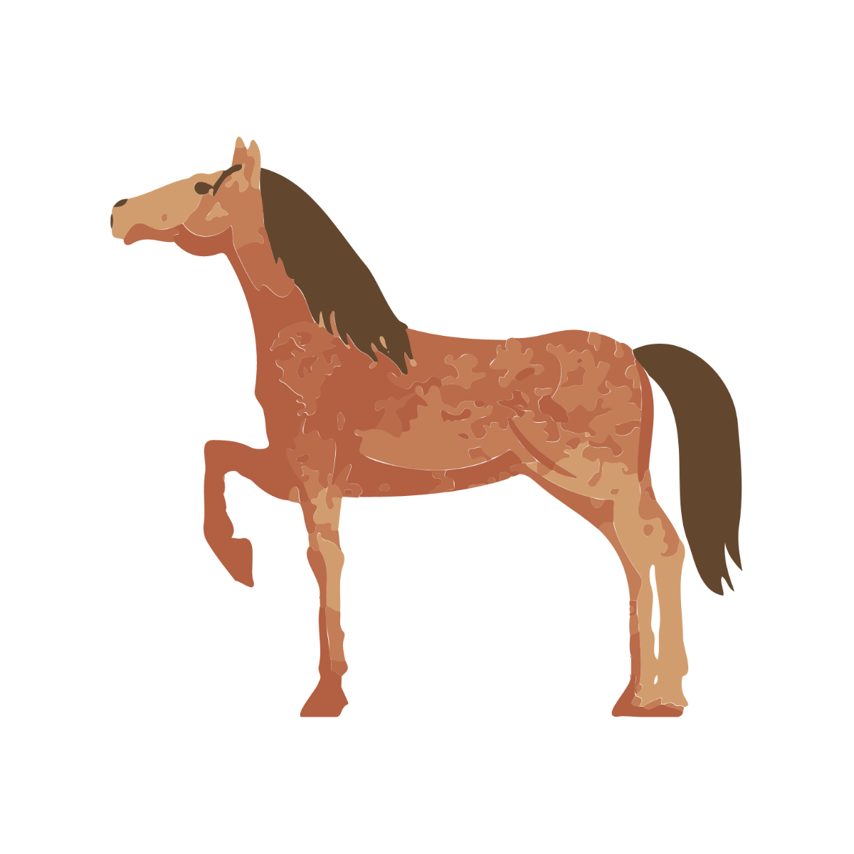 Watercolor Horse clipart Template