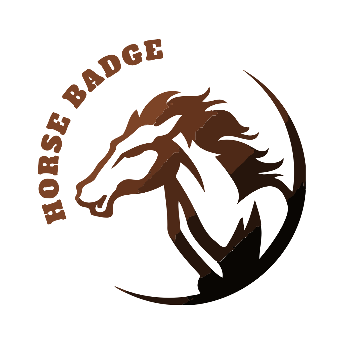 Horse Badge clipart Template
