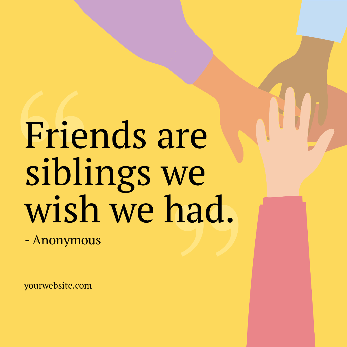 Friendship Day Quote Instagram Post Template