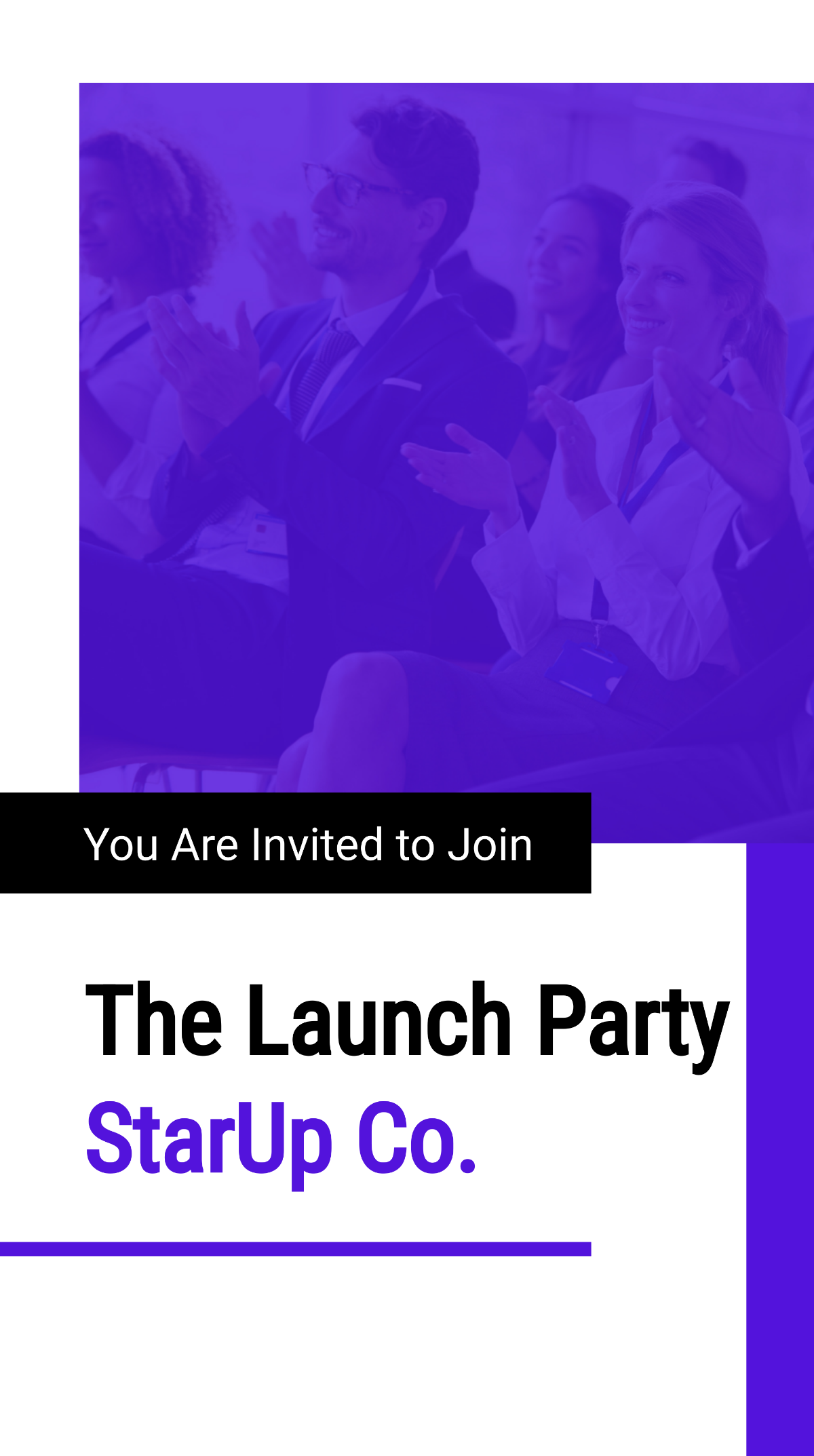 Free Startup Launch Party Whatsapp Post Template