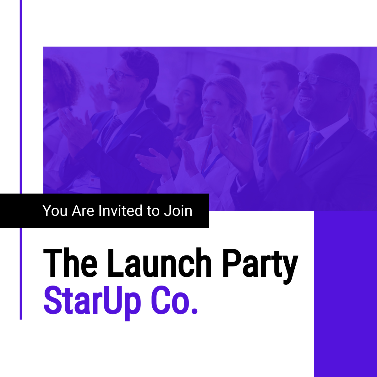 Startup Launch Party Linkedin Post Template
