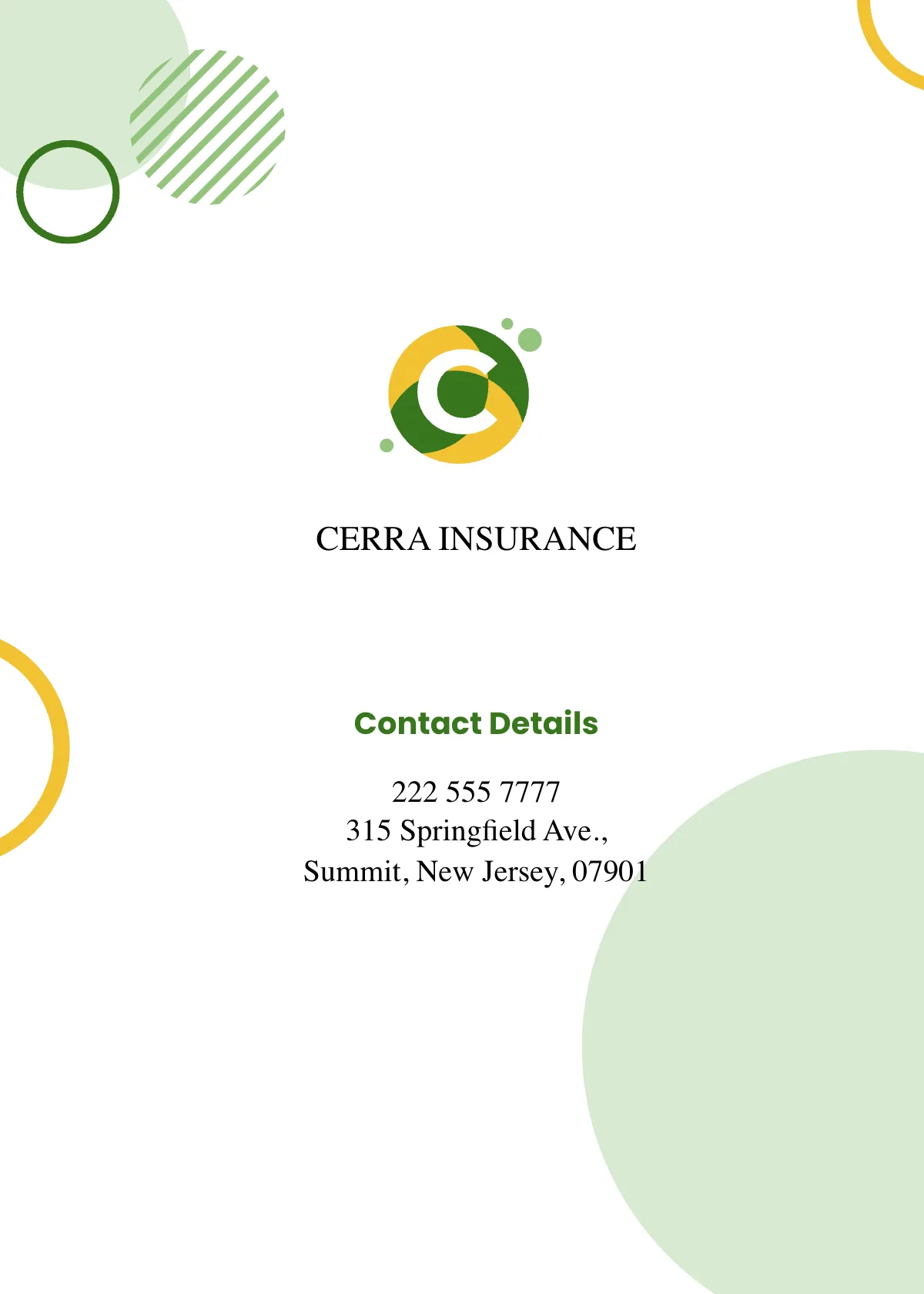 Free Modern Insurance Card Template to Edit Online