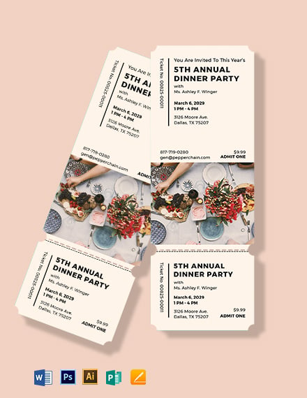 annual dinner party ticket