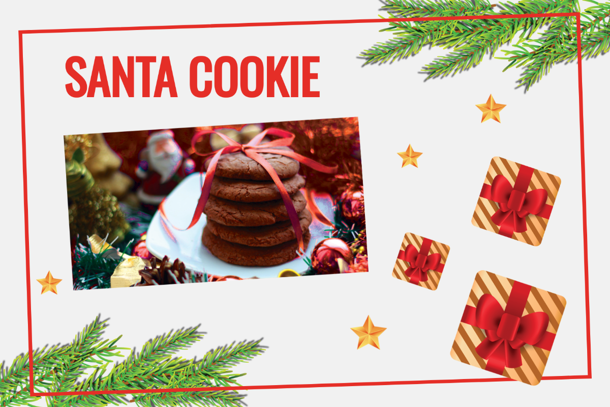 Santa Cookie Recipe Card