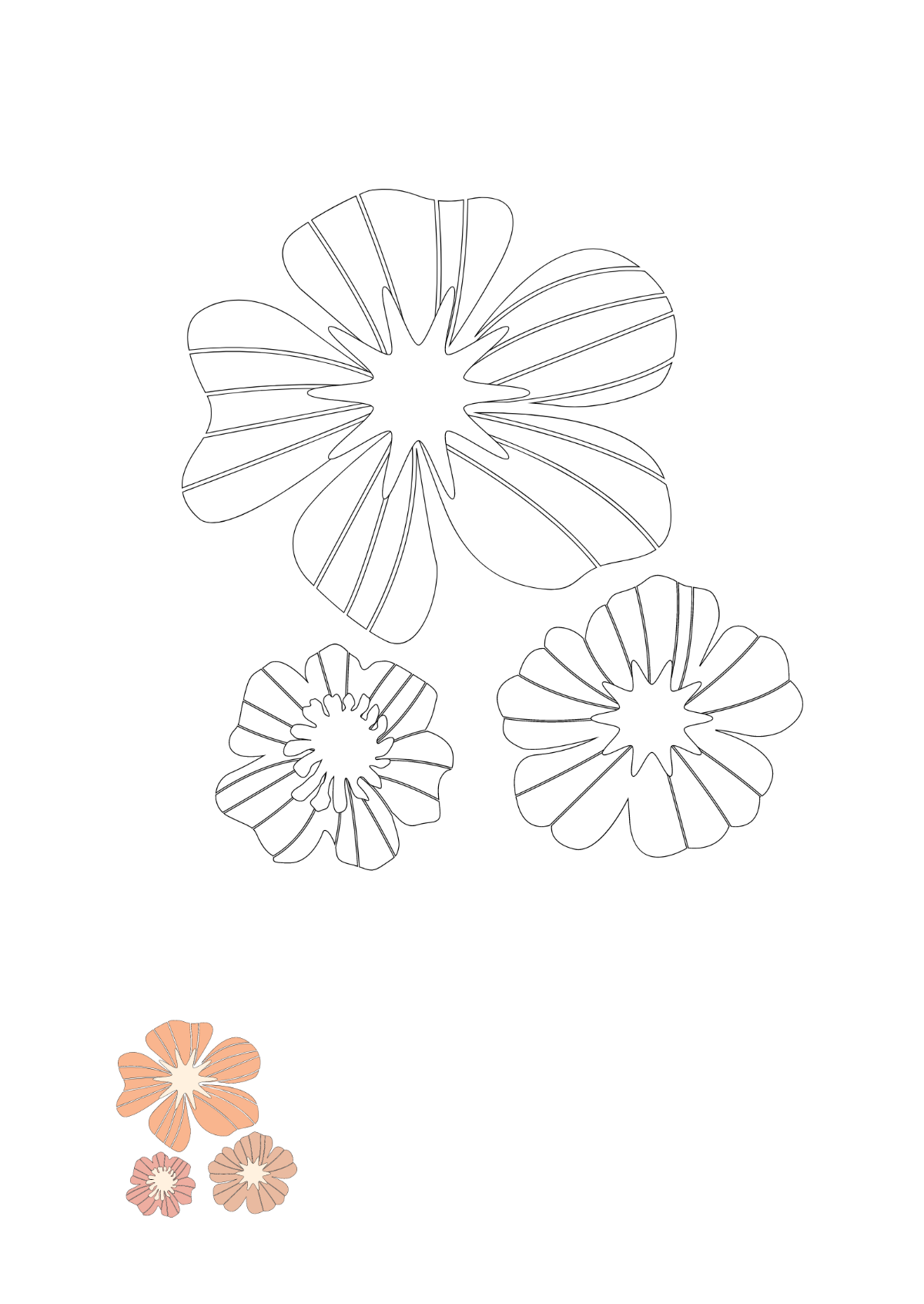 Boho Floral Coloring Page Template