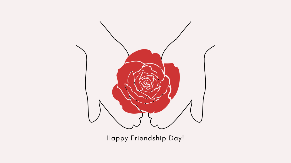 Friendship Day Rose Wallpaper Template