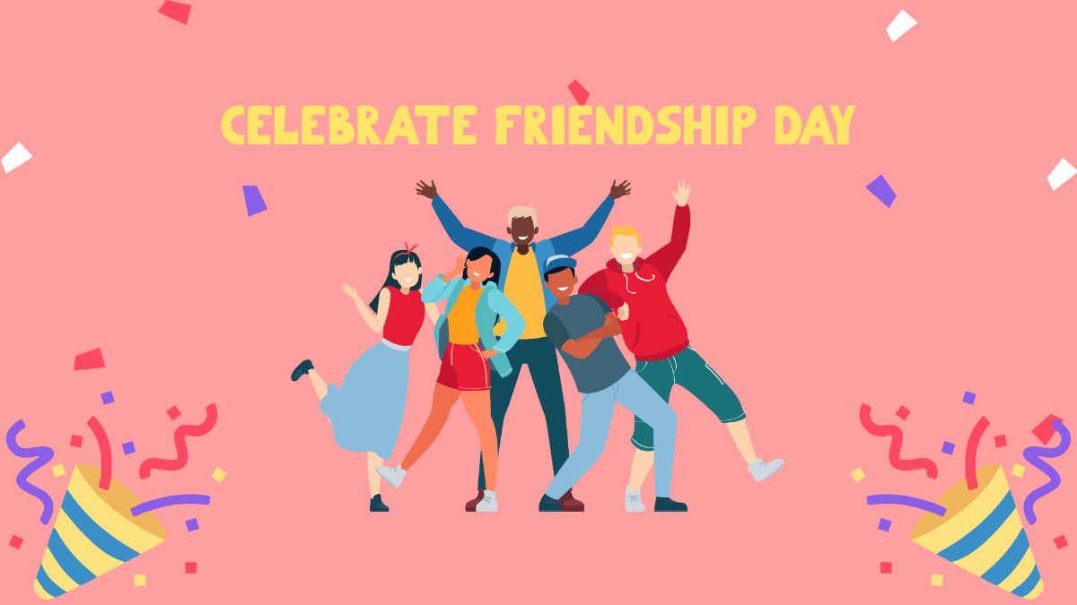Friendship Day Celebration Wallpaper Template