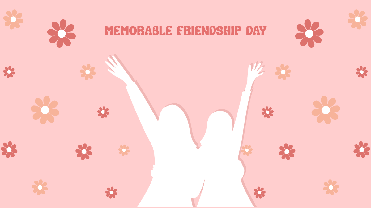 Beautiful Friendship Day Wallpaper Template