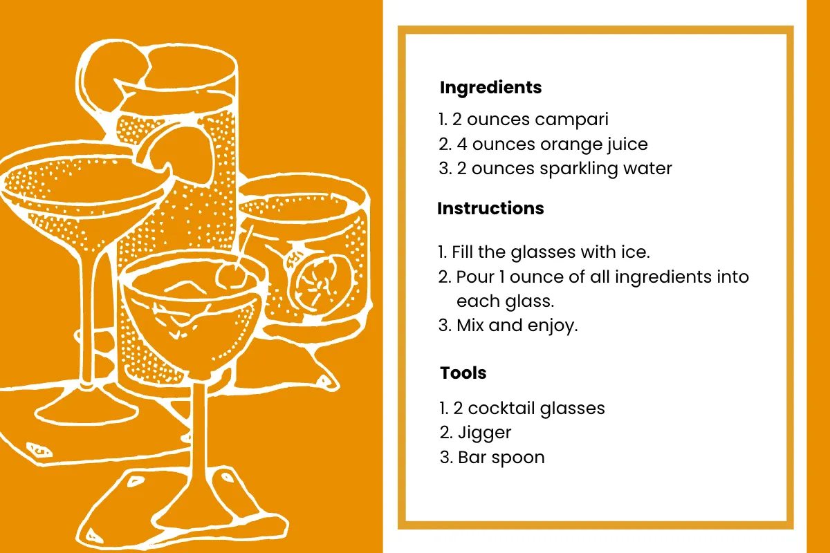 Free Digital Drink Recipe Card Template to Edit Online