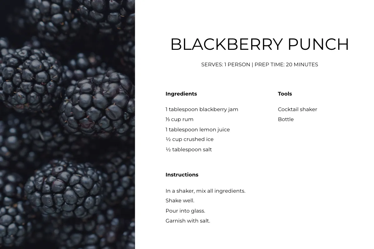 Free Digital Restaurant Recipe Card Template to Edit Online