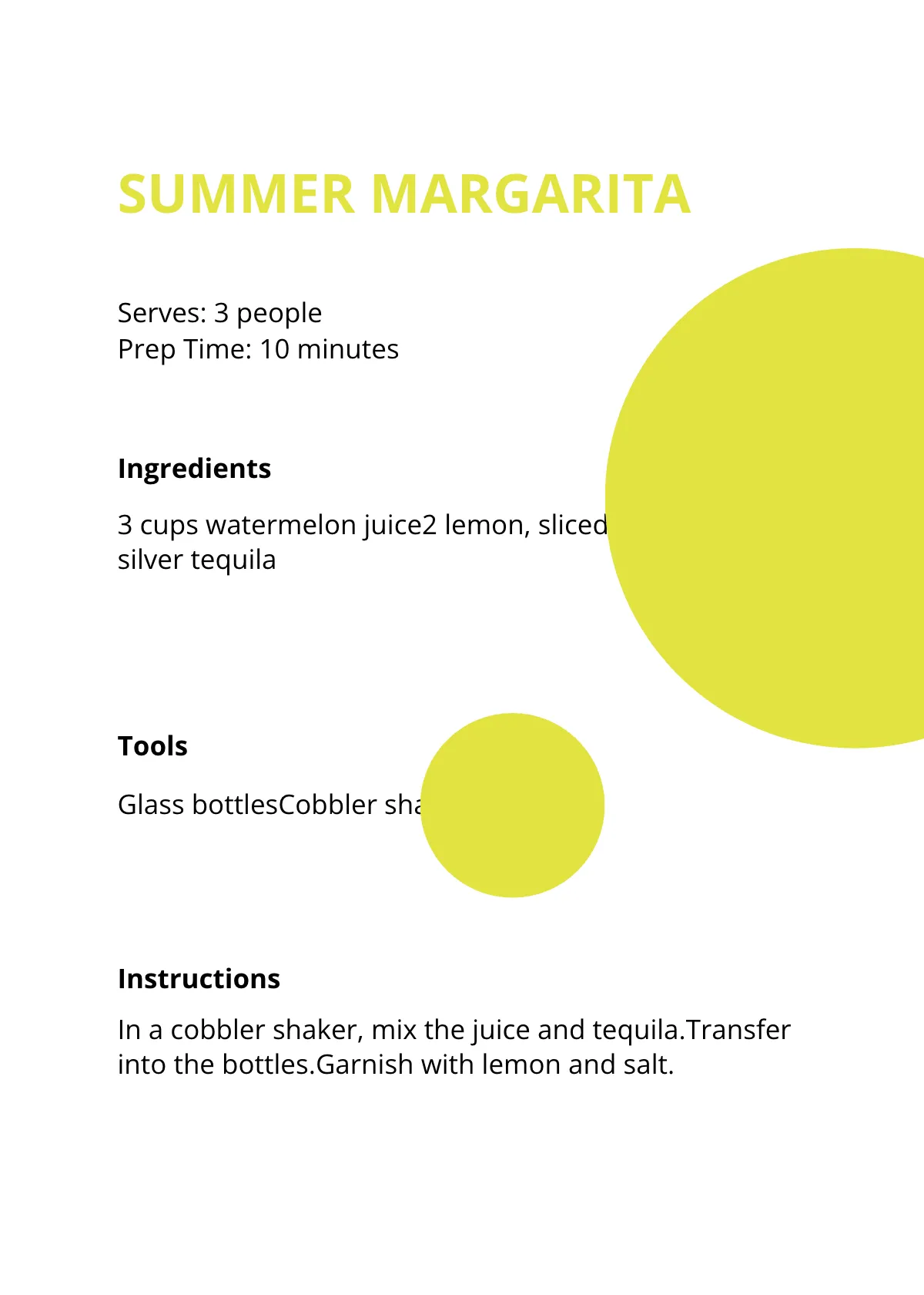 Free Holiday Drink Recipe Card Template to Edit Online