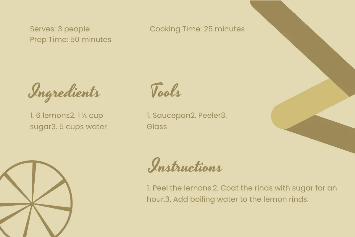 Free Vintage Lemon Recipe Card Template to Edit Online