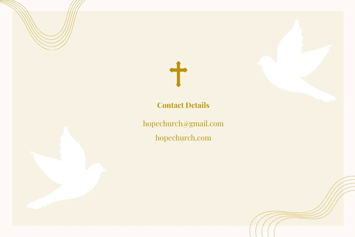 Free Church Card Template to Edit Online