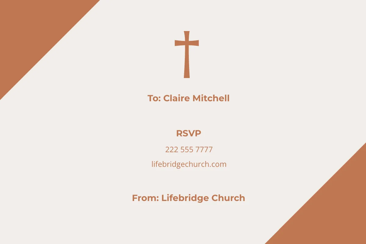 Free Church Welcome Card Template to Edit Online