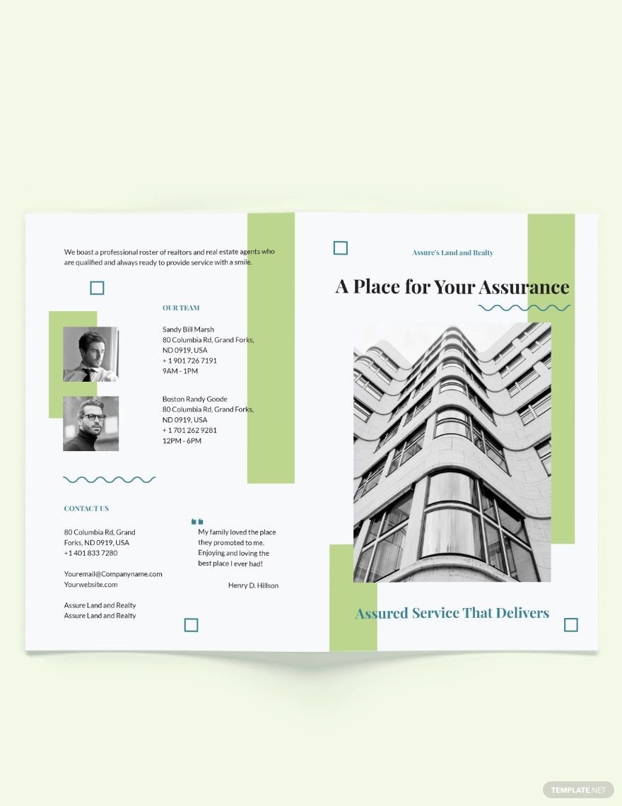 Realtor Personal Branding Bi-Fold Brochure Template