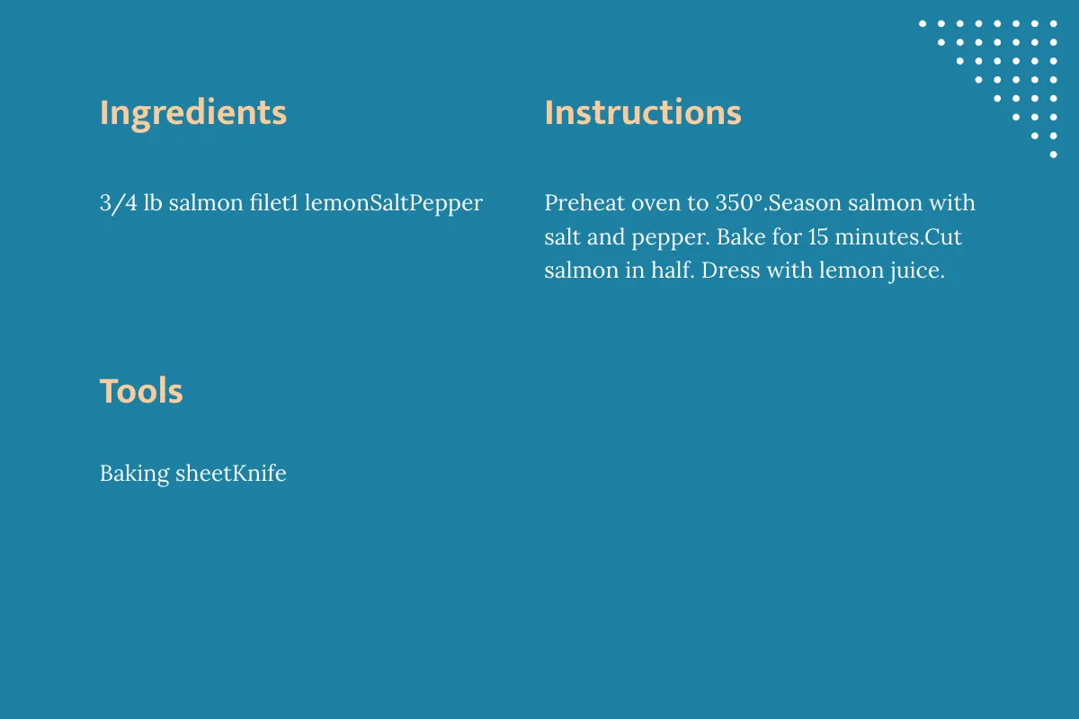 Free Simple Food Recipe Card Template to Edit Online