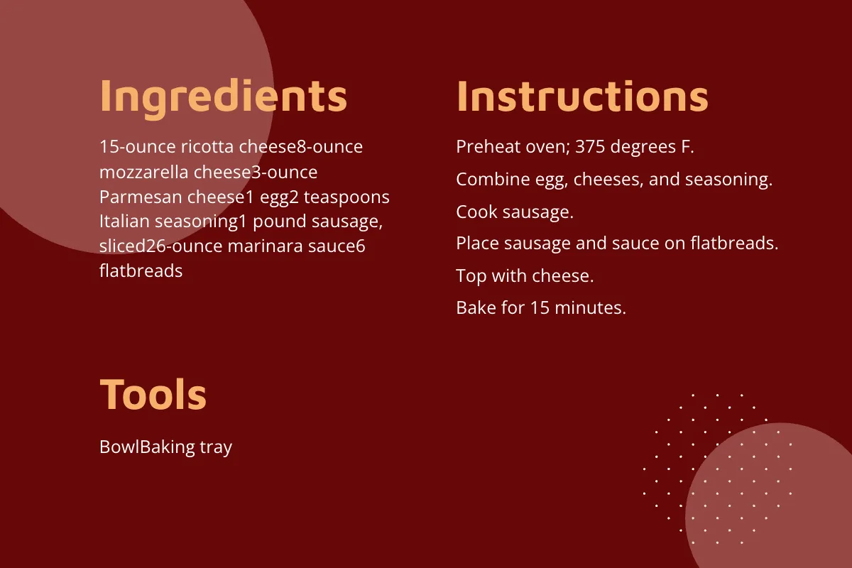 Free Modern Food Recipe Card Template to Edit Online
