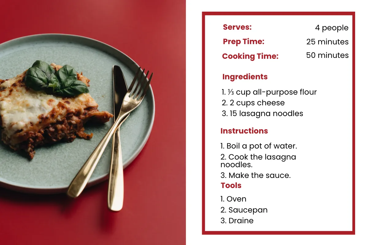 Free Blank Recipe Card Template to Edit Online
