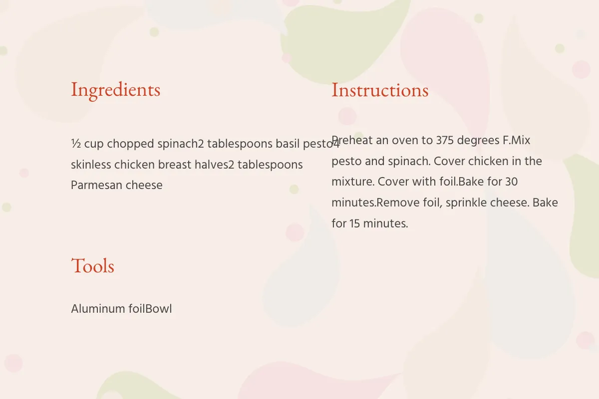 Free Creative Food Recipe Card Template to Edit Online