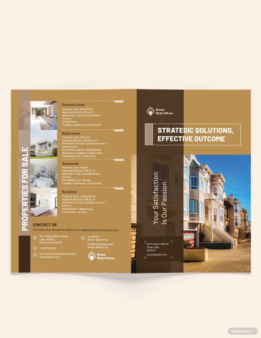 Realtor Self Promotion Bi-Fold Brochure Template