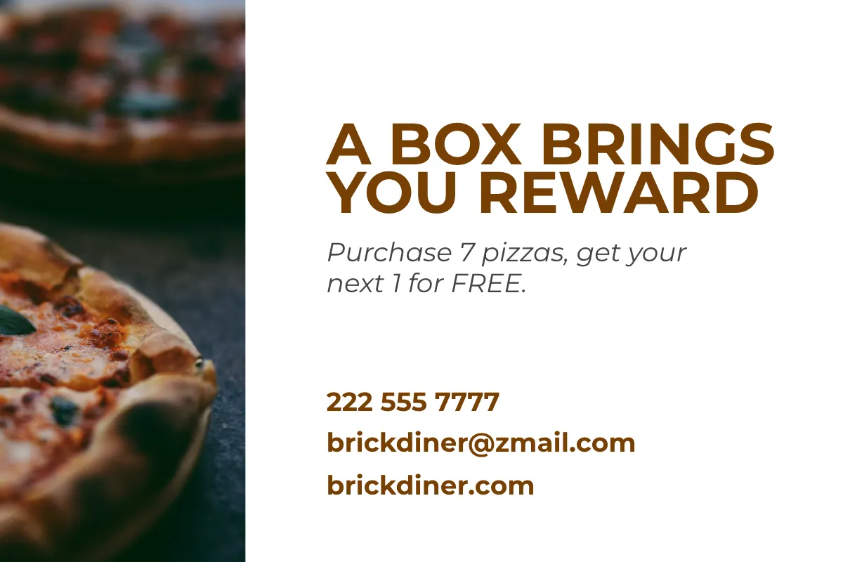 Free Restaurant Loyalty Card Template to Edit Online