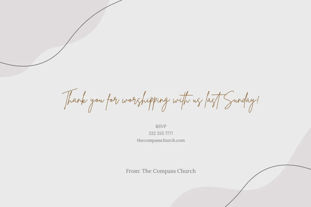 Free Church Attendance Cards Template to Edit Online