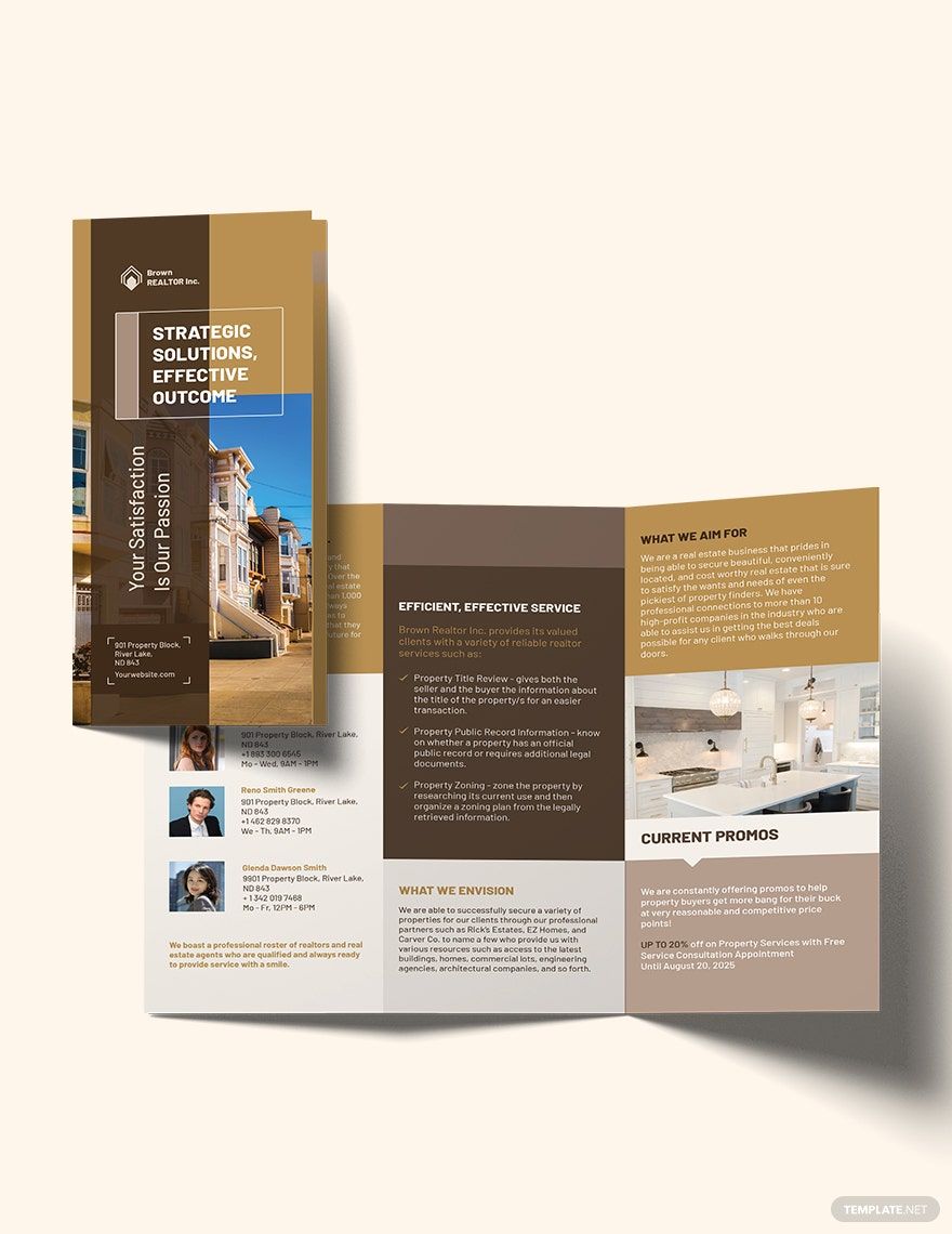 Realtor Self Promotion Tri-Fold Brochure Template