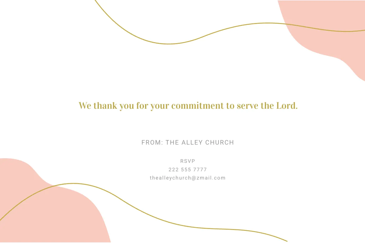 Free Church Commitment Card Template to Edit Online