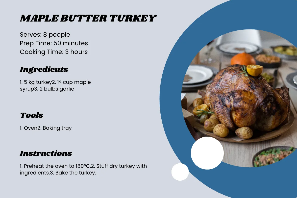 Free Blank Holiday Recipe Card Template to Edit Online