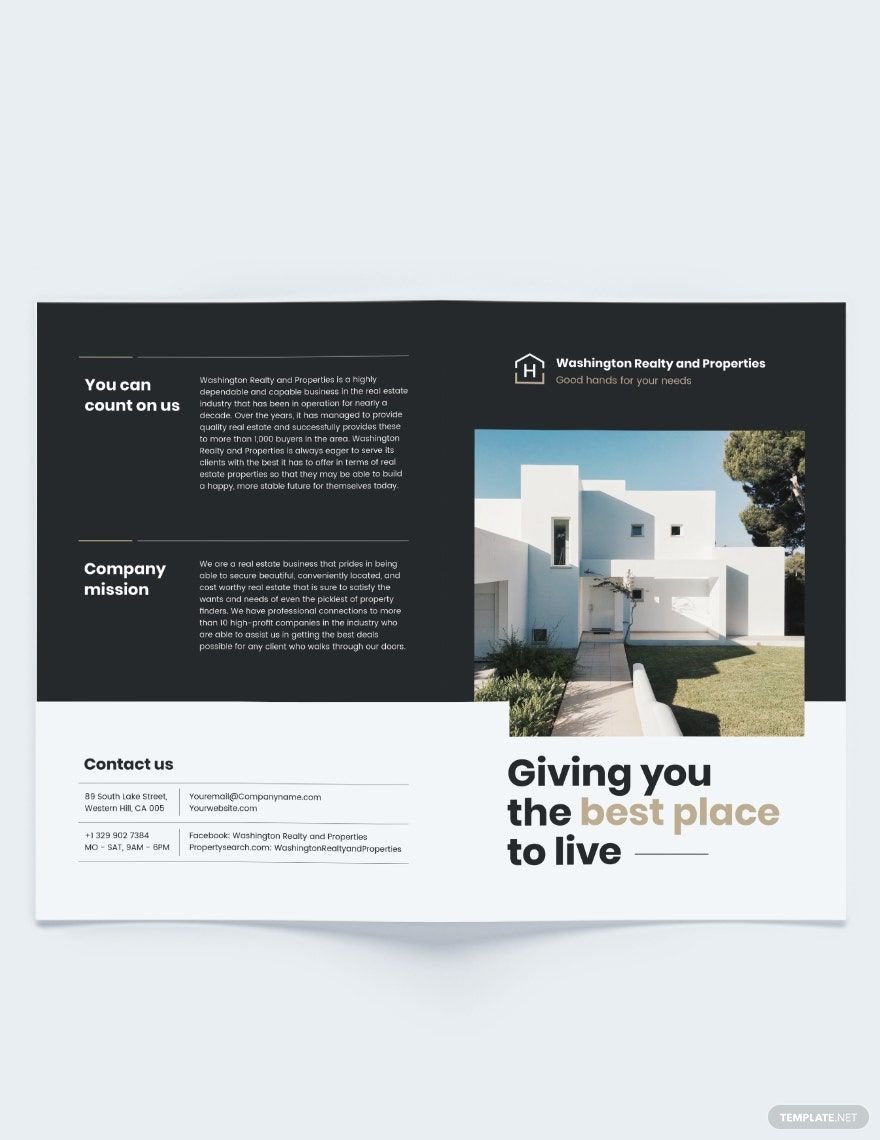 Commercial Realtor Bi-Fold Brochure Template