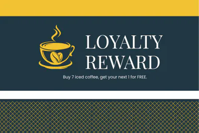 Free Cafe Loyalty Card Template to Edit Online