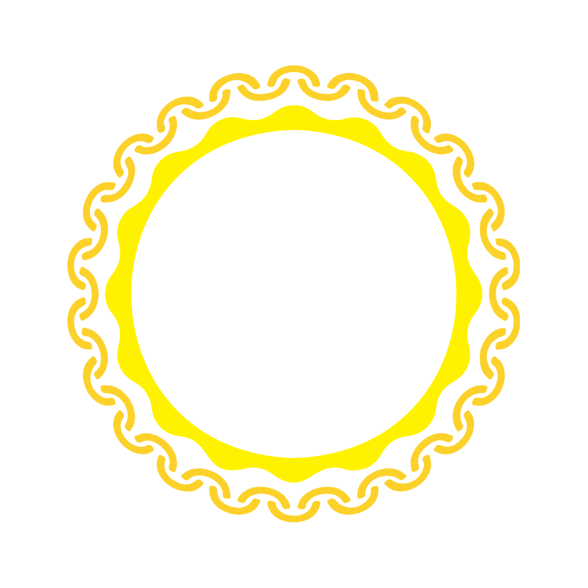 Yellow Circle clipart Template